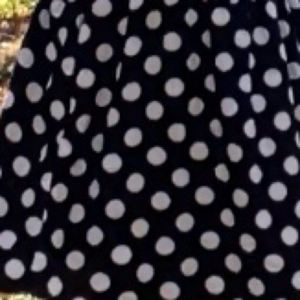 Polka-Dot AVA & VIV Puff Sleeve Luxury Black & White Dress - Picture 16 of 16